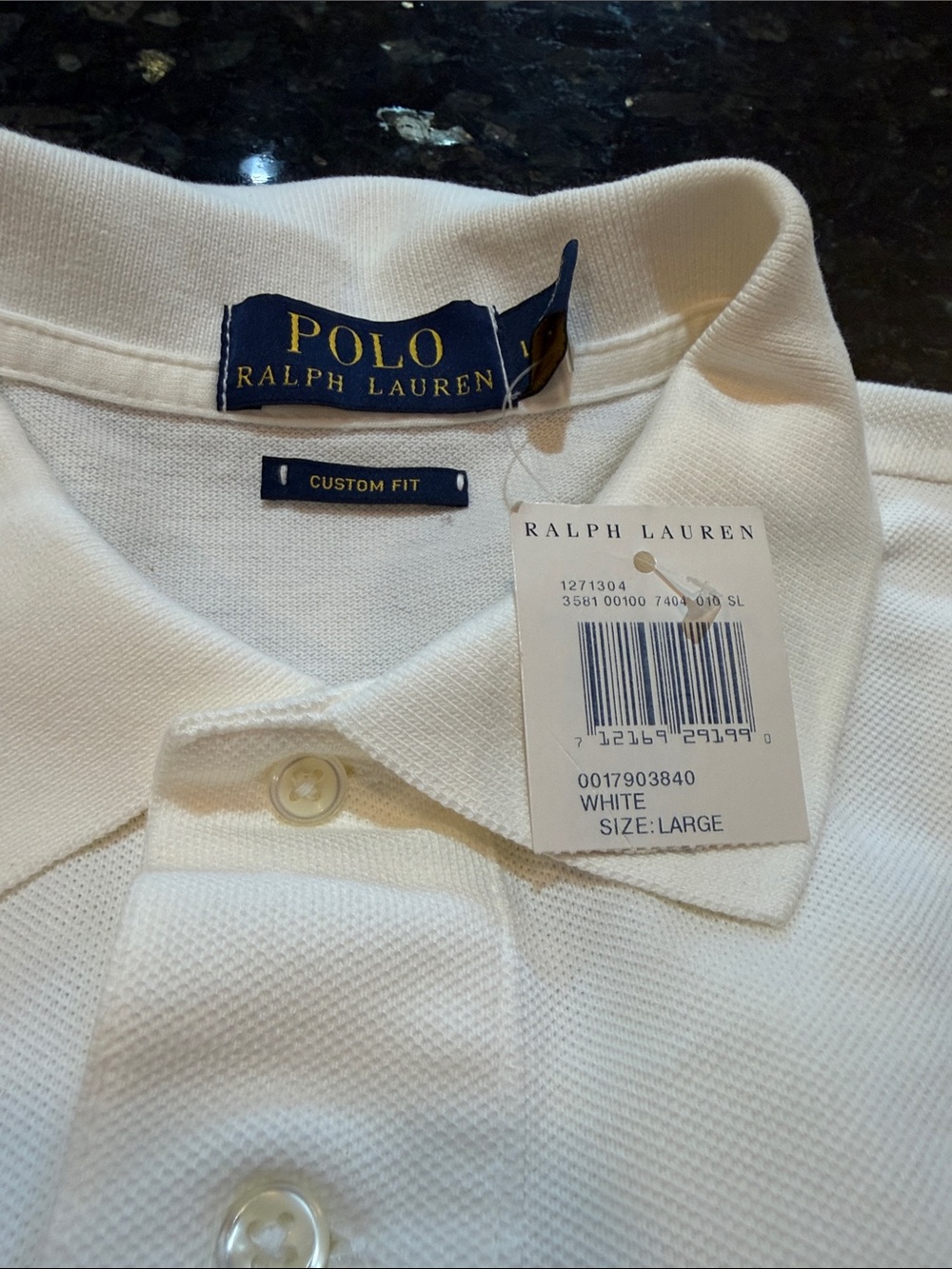 Polo by Ralph Lauren White Custom Fit Polo Shirt - Picture 4 of 4